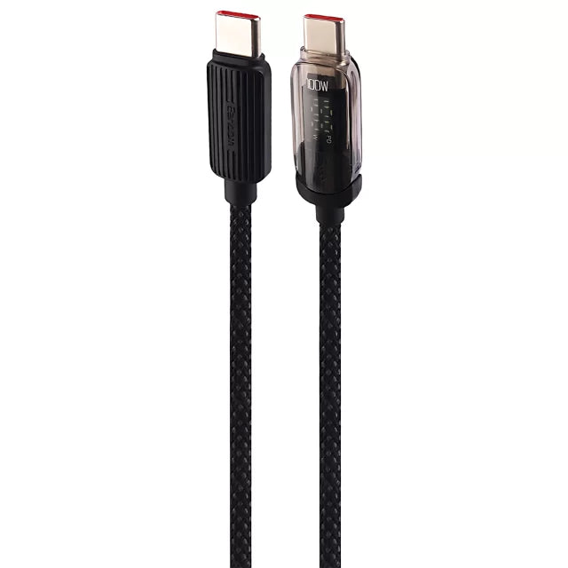 Transparent Fast Charging Cable 100w-c to c
