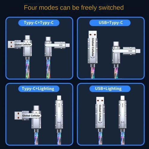 4-in-1 Data & Fast Charging Cable-Compatible With All