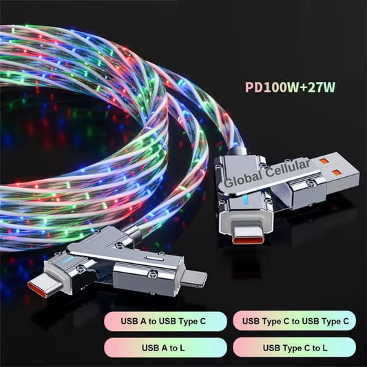 4-in-1 Data & Fast Charging Cable-Compatible With All