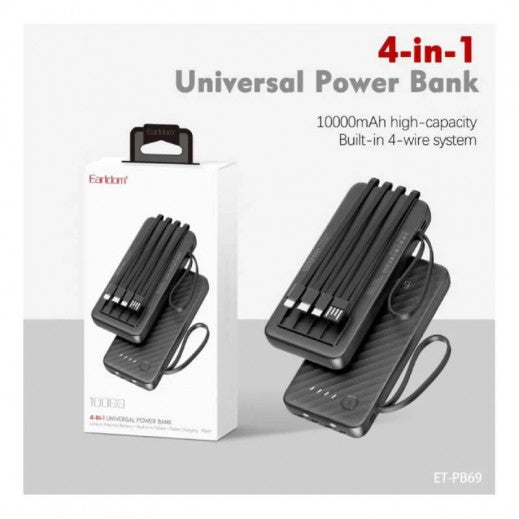 4-in-1 Power Bank – Built-in Lightning 1000MAH
